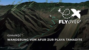 Wilder Schluchtenweg zum Meer: Von Afur an den einsamen Tamadite-Strand auf Teneriffa (3D-Flyover)