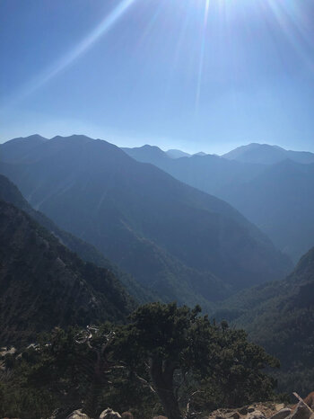 Blick Richtung Samaria-Schlucht vom E4 Fernwanderweg