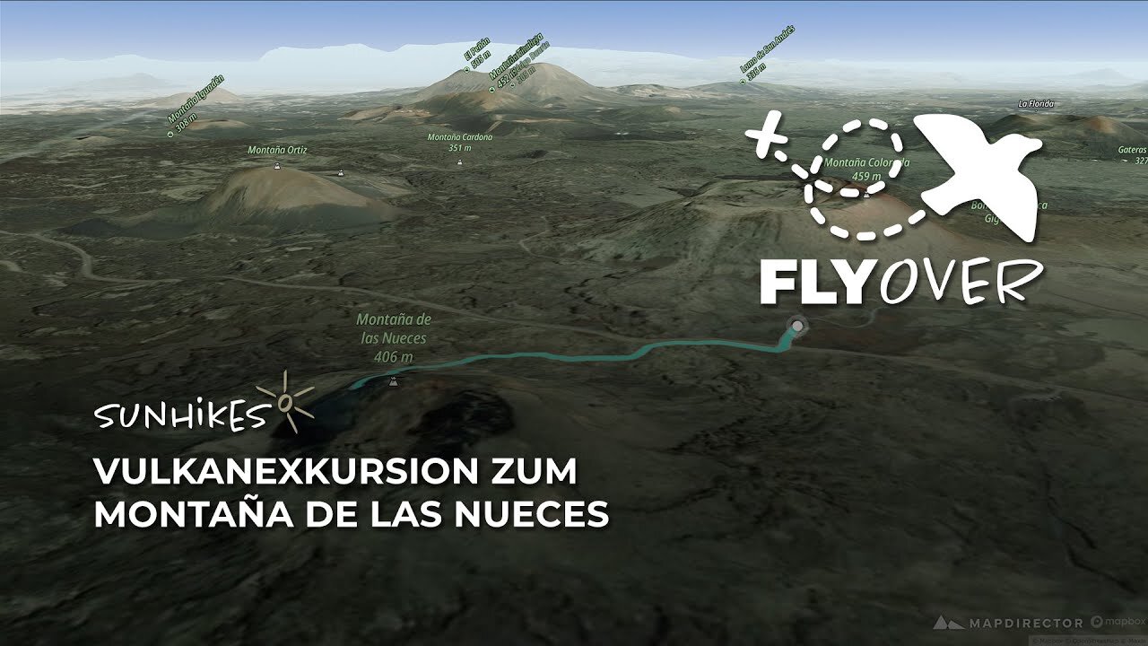 Vulkanexkursion: Montaña de las Nueces auf Lanzarote – Flyover
