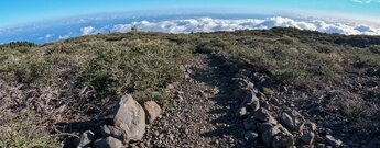 grandiose Ausblicke vom Wanderweg in der Gipfelregion von La Palma