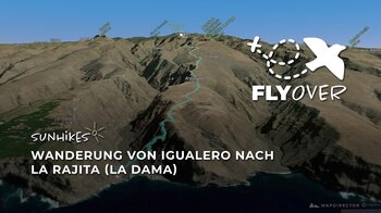 Vom Gebirge an den Atlantik: Wandern von Igualero nach La Rajita im 3D-Flyover