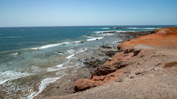Küstenlandschaft am Ziel des GR 131 auf Fuerteventura