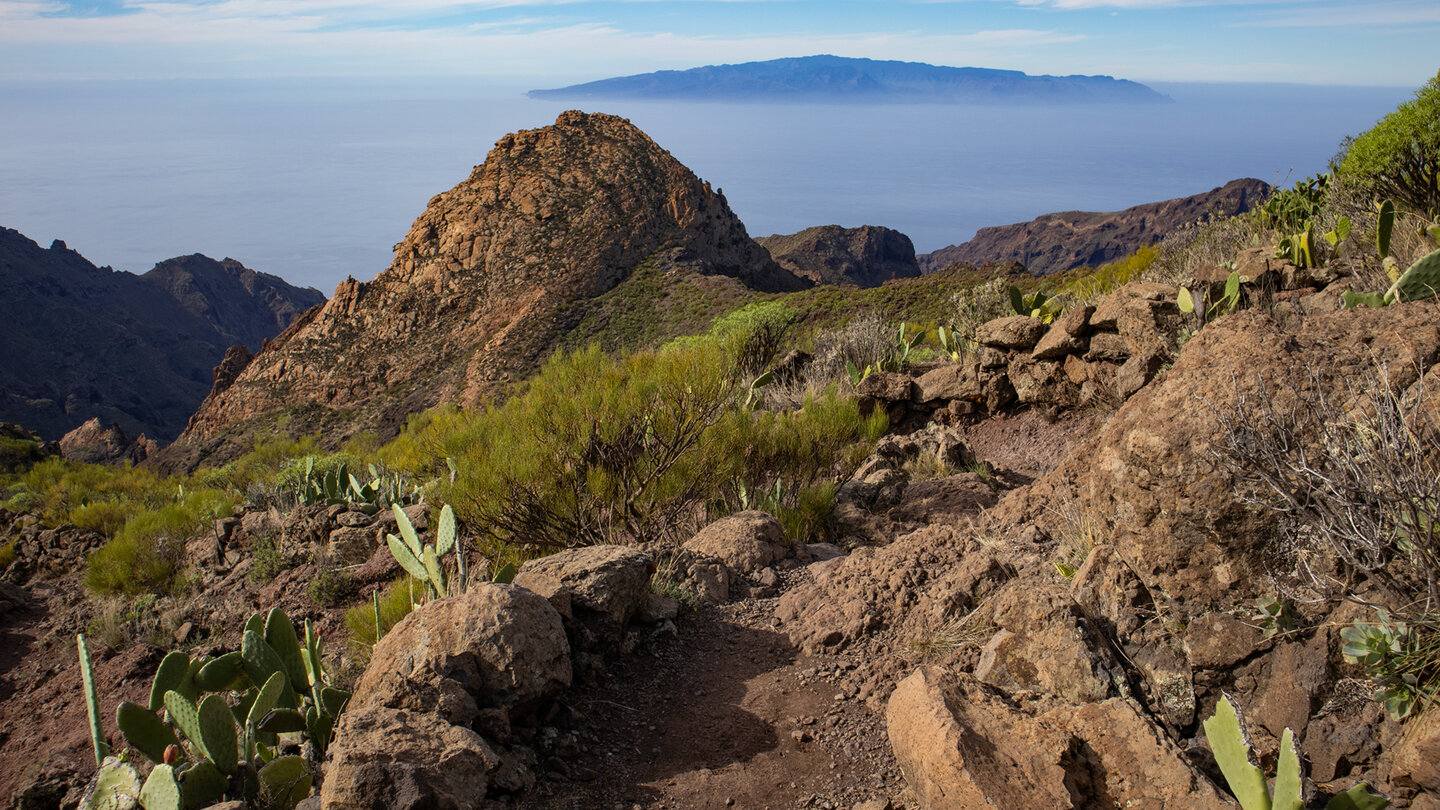 die Insel La Gomera hinter dem Risco Blanco