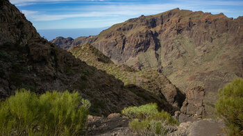 das Barranco del Natero vom Fuß des Risco Blanco