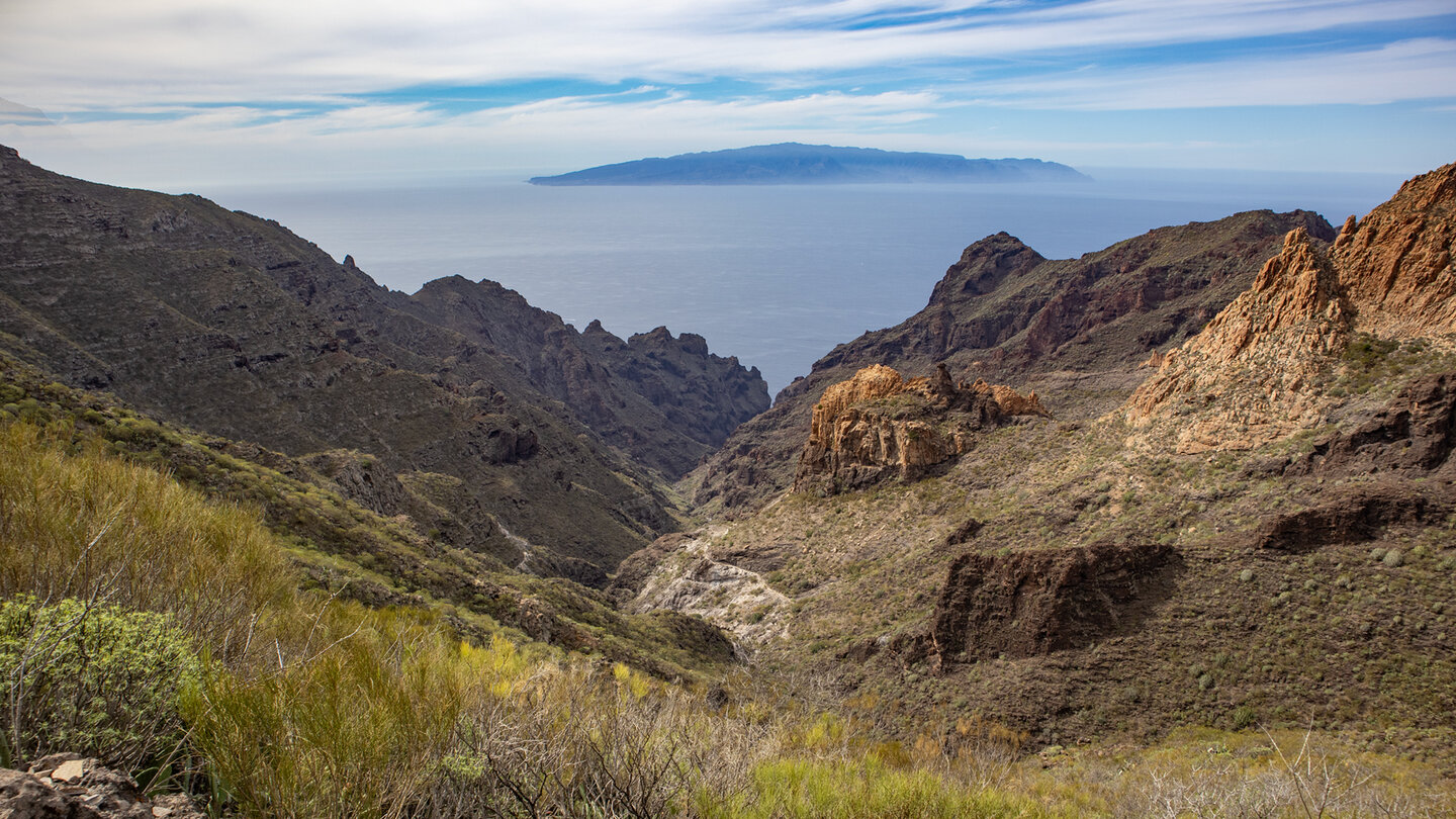 die Insel La Gomera vor dem Barranco Seco