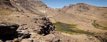 Siete Lagunas und Wasserfall Las Chorreras Negras mit dem Mulhacén