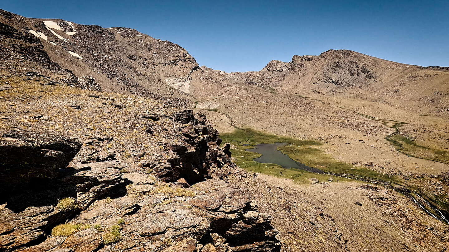 Siete Lagunas und Wasserfall Las Chorreras Negras mit dem Mulhacén