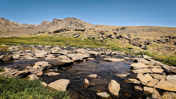 Bergpanorama auf der Wanderung durch die Siete Lagunas