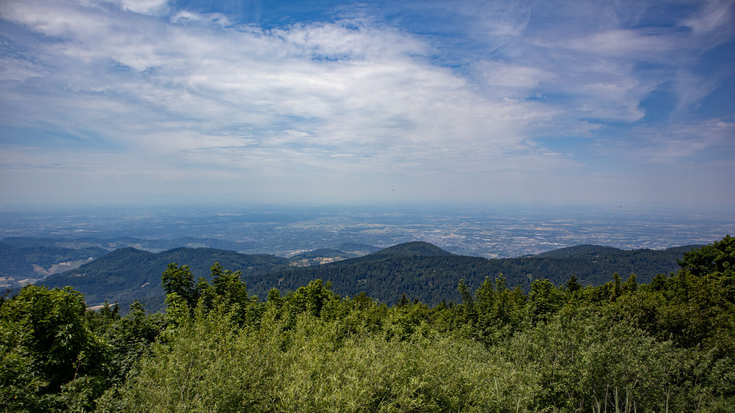 Fernblick in die Rheinebene von der Hornisgrinde Fernblick in die Rheinebene von der Hornisgrinde