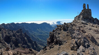 Ausblick vom Pico Fuente Nueva auf den Süden der Insel La Palma