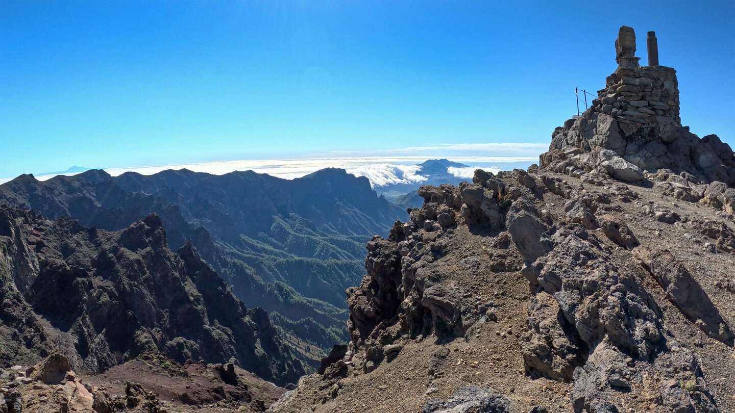 Ausblick vom Pico Fuente Nueva auf den Süden der Insel La Palma