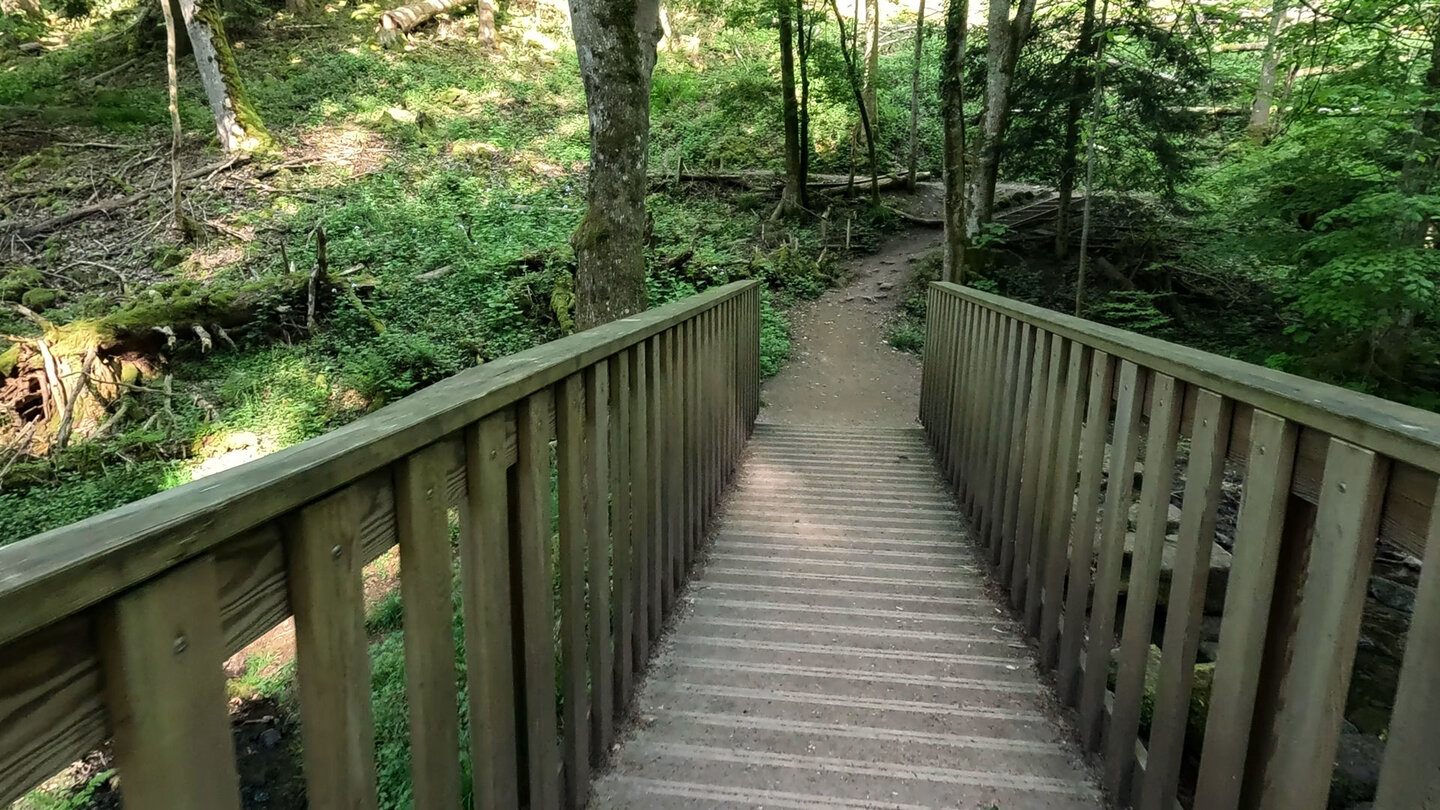 Holzbrücke am Rundwanderung Cascade du Nideck & Château du Nideck