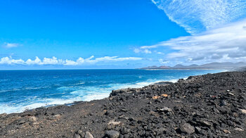 Blick von der Punta de Piedra Alta auf Lanzarotes Westküste