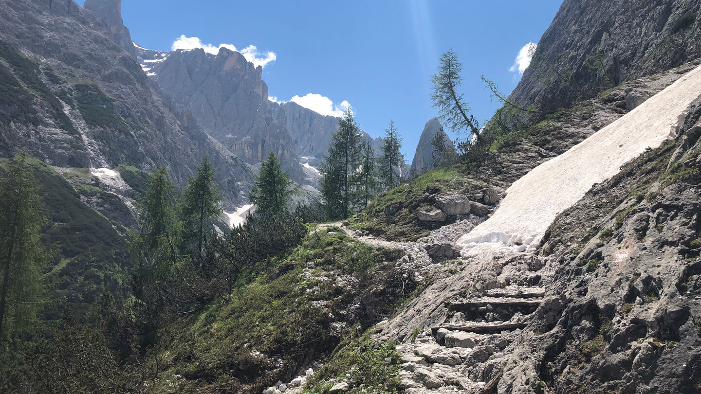 Wegpassage am Schneefeld
