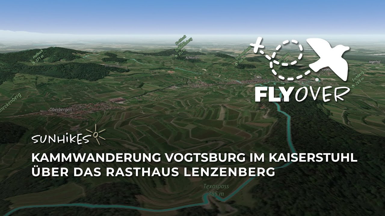 Kammwanderung um Vogtsburg im Kaiserstuhl – Flyover