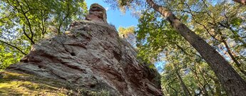Der Haselstein, eine der markantesten Formationen im Dahner Felsenland.