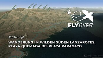 Küstenwanderung Playa Quemada zur Playa Papagayo auf Lanzarote – Flyover