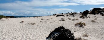 die Caleta del Mojón Blanco an den Playas de Órzola auf Lanzarote