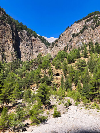 Weiße Berge hinter der Samaria-Schlucht