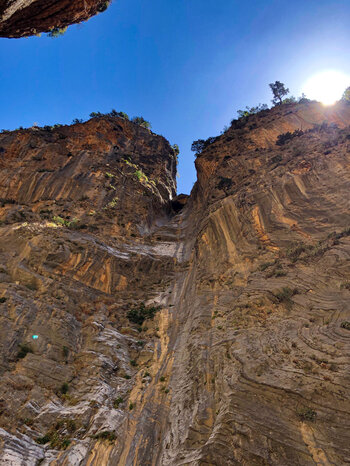 Felswände der Samaria Schlucht