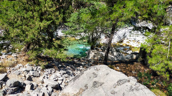 Naturpool in der Samaria-Schlucht auf Kreta