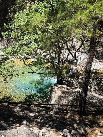 Bachlauf in der unteren Samaria-Schlucht