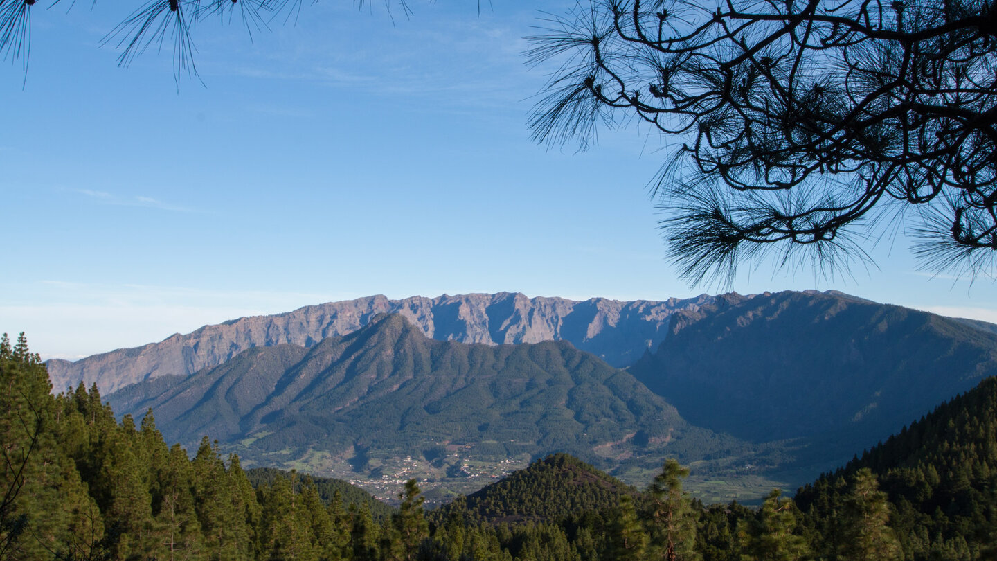 Aridanetal mit Pico Bejenado und Caldera de Taburiente