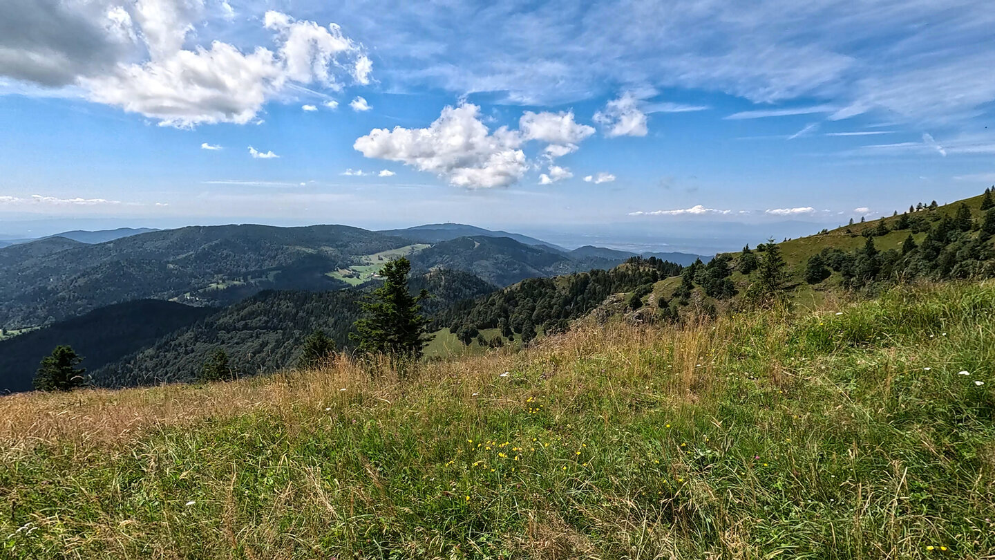Wunderschönes Schwarzwaldpanorama vom Belchenhaus gesehen