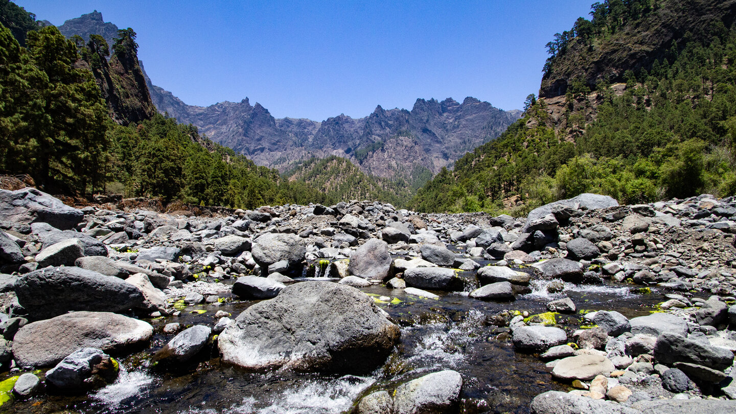 die Playa de Taburiente gilt als das Herz der Caldera