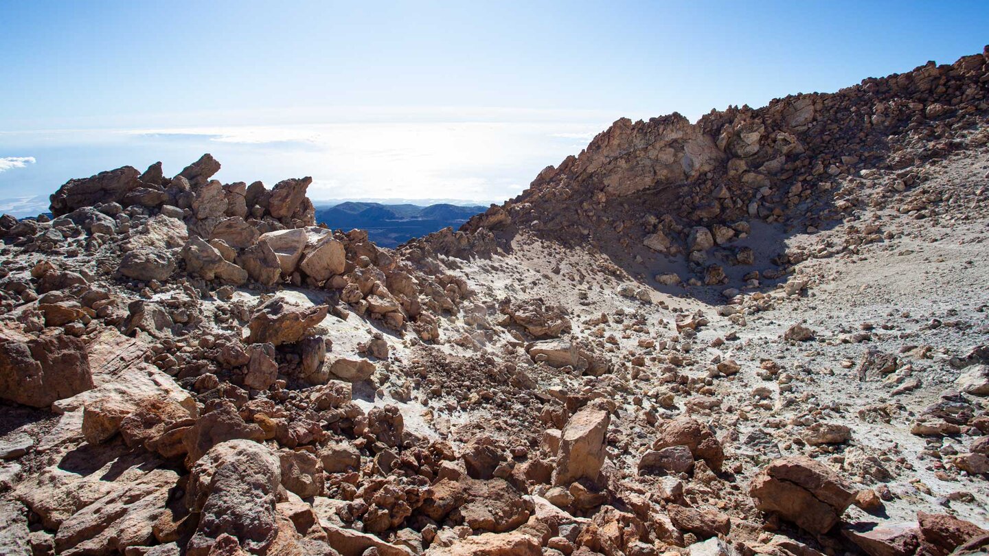der Gipfelkrater des Pico del Teide im Teide Nationalpark