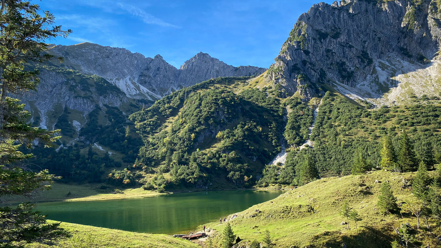 der Untere Gaisalpsee ist erreicht der Untere Gaisalpsee ist erreicht