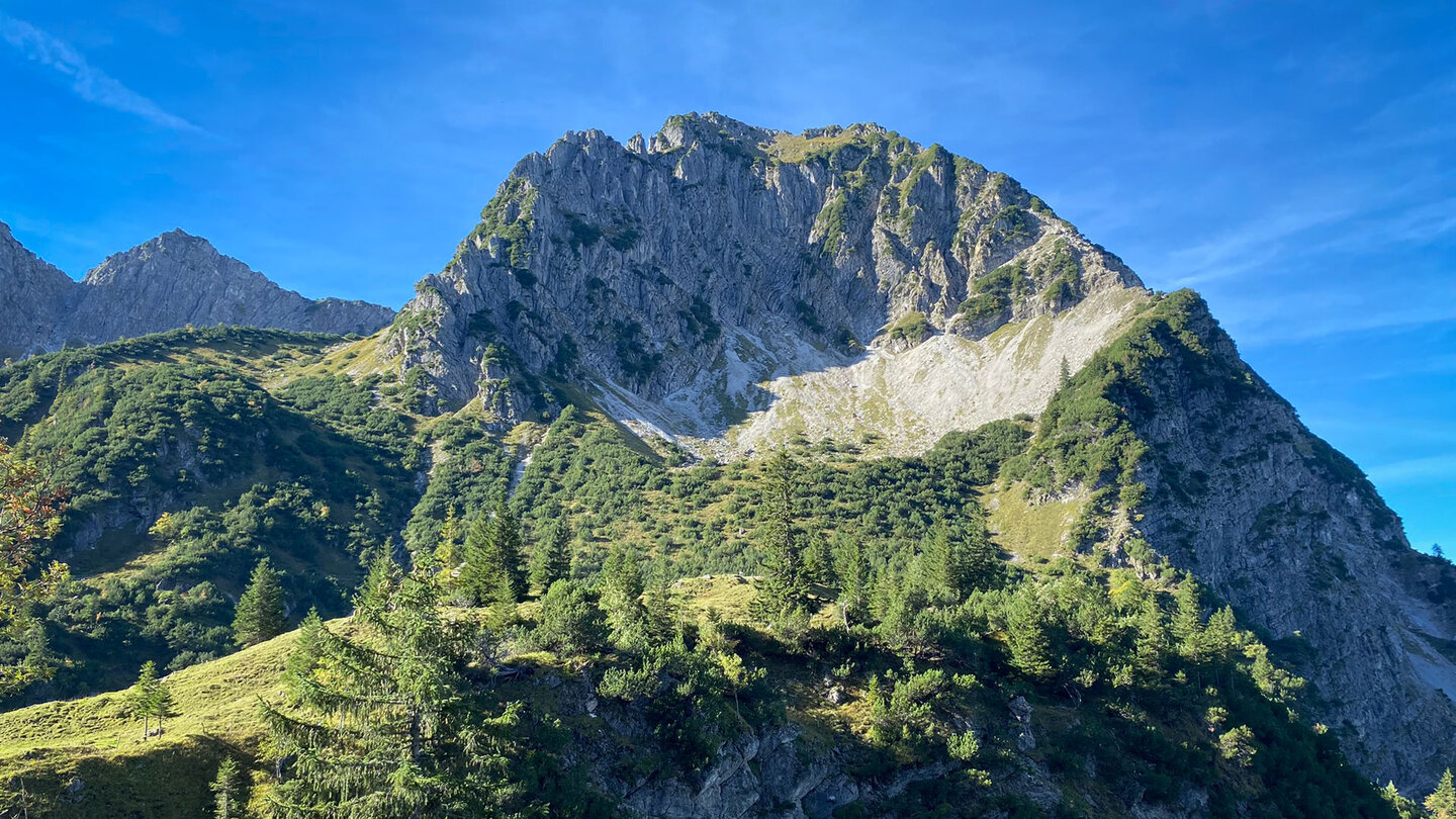 Blick auf die Nordwand des Rubihorn die Nordwand des Rubihorn
