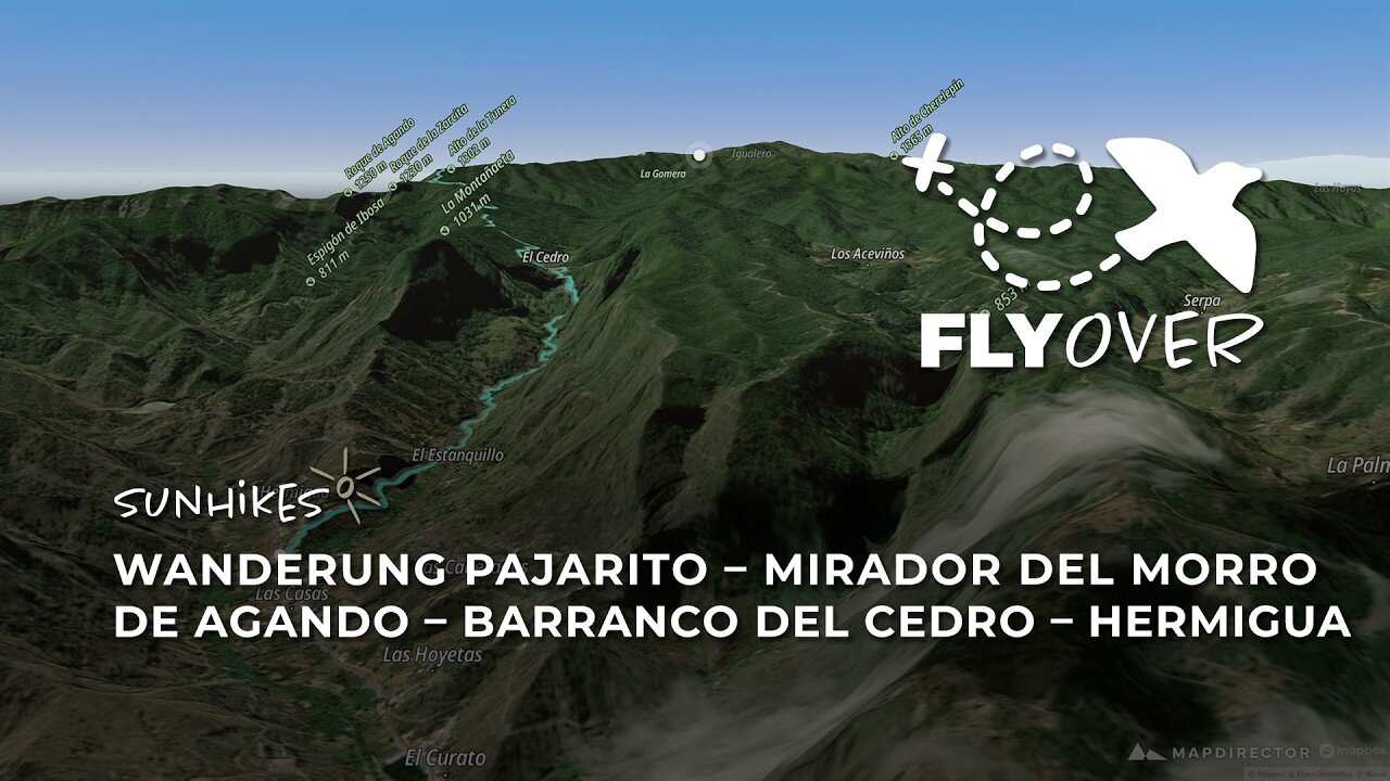 Vom Kamm nach Hermigua: 3D-Flyover der Gratwanderung über den Mirador Morro de Agando