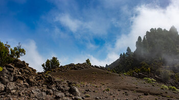 die Vulkanlandschaft der Cumbre am Wanderweg GR-131
