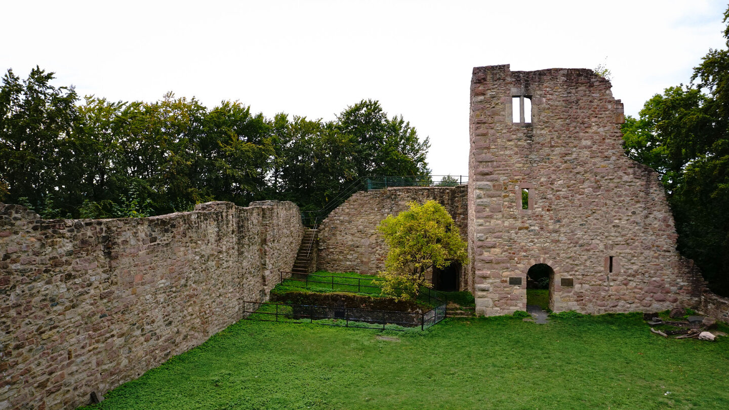 Ruinen der mittelalterlichen Höhenburg Burg Steckelberg Ruinen der Burg Steckelberg