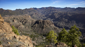 Blick über das Inagua Naturschutzgebiet vom Montaña de Tauro