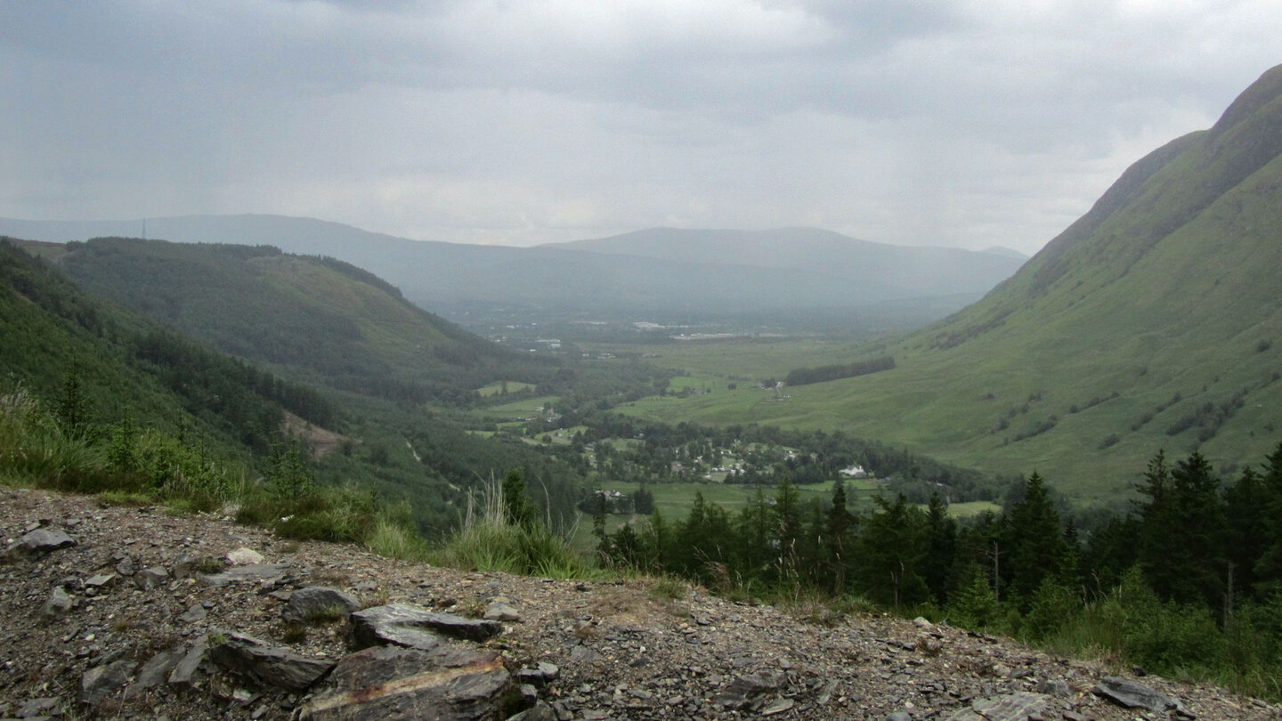 Blick ins Tal Glen Nevis Tal Glen Nevis