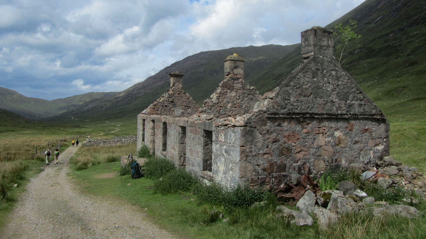 Wanderweg an der ehemaligen Farm Tigh-na-sleubhaich ehemalige Farm Tigh-na-sleubhaich