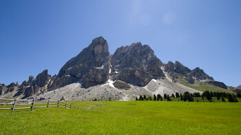 Blick zur Peitlerkofelgruppe in Südtirol