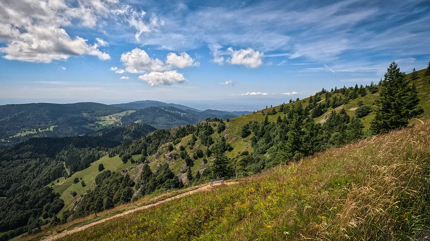 die Wanderwege auf dem Belchen bieten Panorama