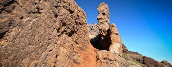 Basaltwände an der Kammroute der Caldera de Taburiente