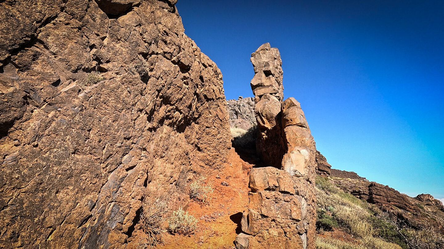 Basaltwände an der Kammroute der Caldera de Taburiente