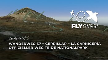 Sandige Vulkanpfade am Montaña del Cerrillar: Der Verbindungsweg im 3D-Flyover