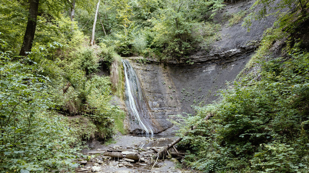 Das große Kaskade des Schleifenbachwasserfall