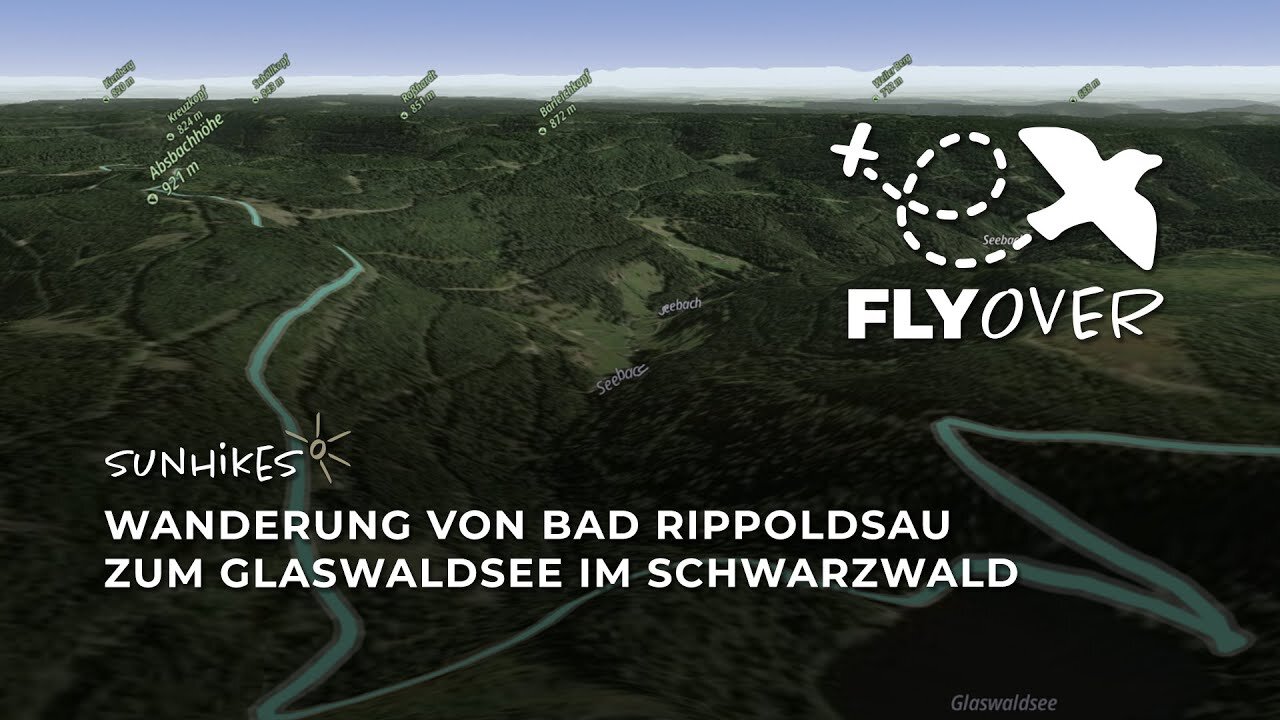 Wanderung von Bad Rippoldsau zum Glaswaldsee im Schwarzwald – Flyover