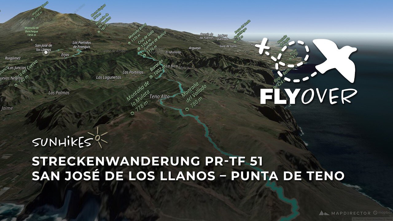 Die ultimative Teno-Durchquerung – Von San José de los Llanos zum Faro de Teno – 3D-Flyover