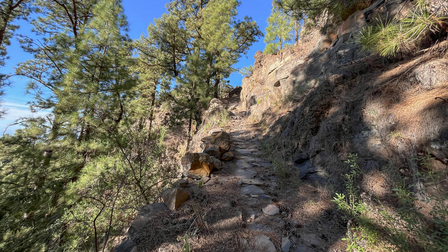 gepflasterter Wanderweg durch die Schlucht