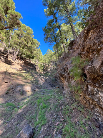 Seitenschlucht entlang des Wanderwegs