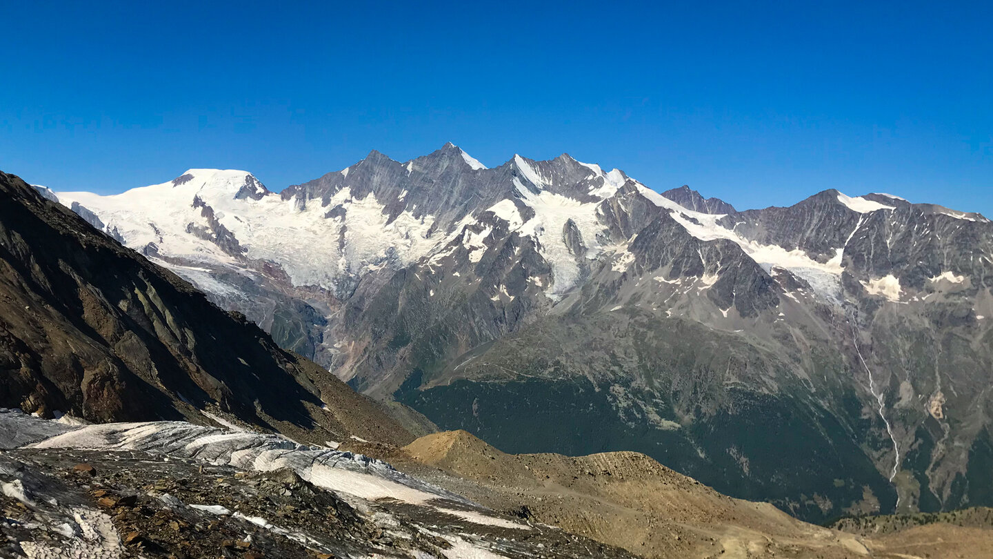 die Mischabelgruppe in den Walliser Alpen