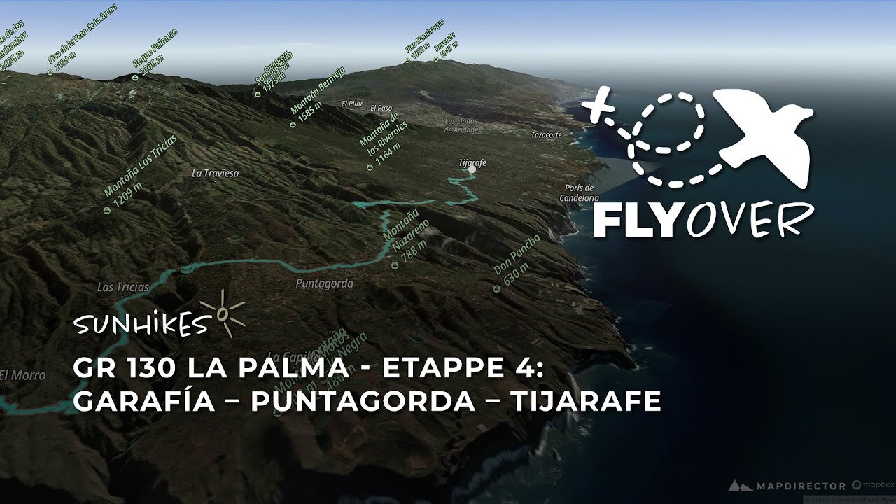 GR 130 auf La Palma – Etappe 4: Santo Domingo de Garafia – Tijarafe – Flyover